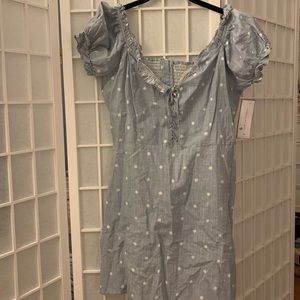 Baby Blue Bardot Corset Dress